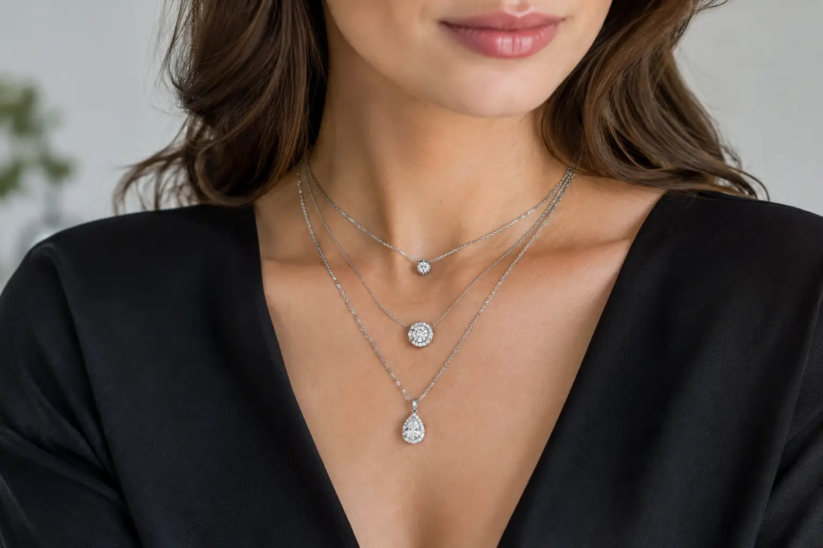 How to Layer Diamond Necklaces With Ease