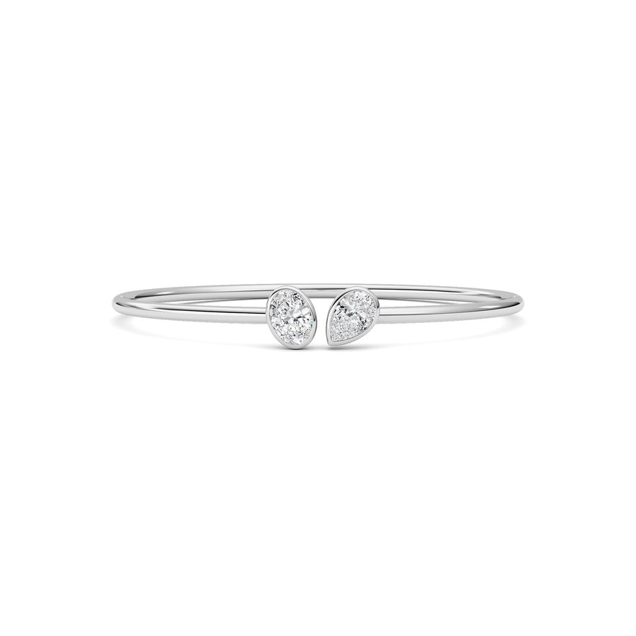 14K White Gold Bracelet KJ02362A.OV-2-21F