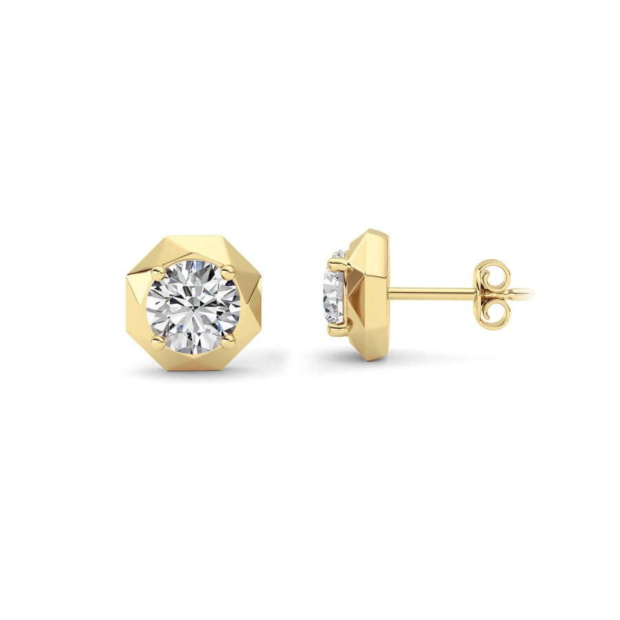 14K Yellow Gold Earring KJ02547E.RD-2-22F