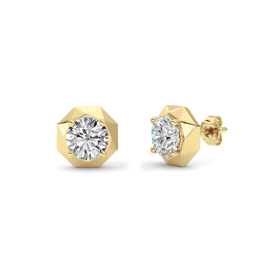 14K Yellow Gold Earring KJ02547E.RD-2-22F