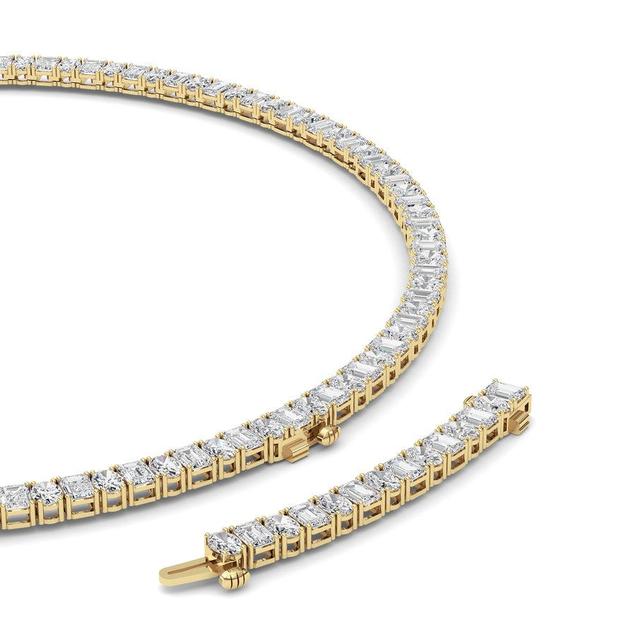 33Cttw Emerald Lab Grown Diamond (F/VS ) Necklacein 14K Gold