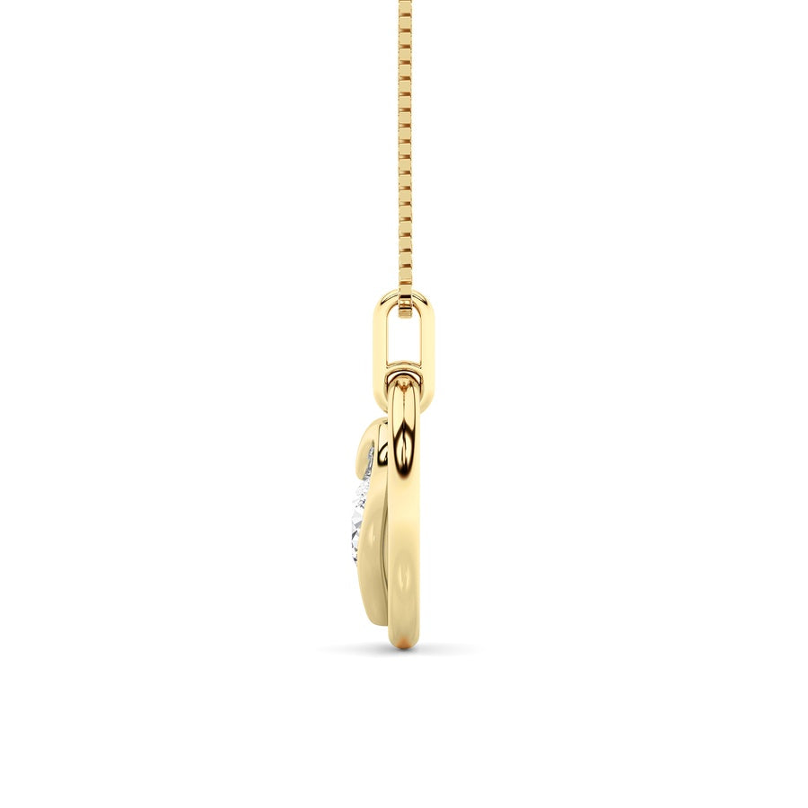 14K Yellow Gold Necklace KJ02576P.RD-0.75-22F