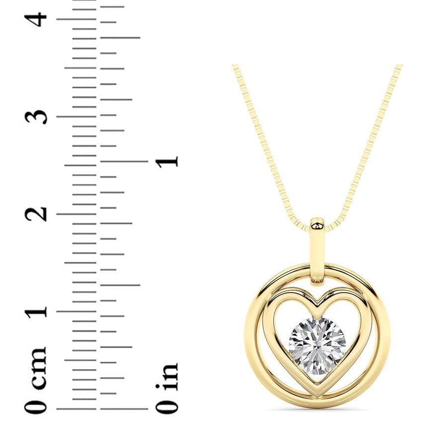 14K Yellow Gold Necklace KJ02576P.RD-0.75-22F