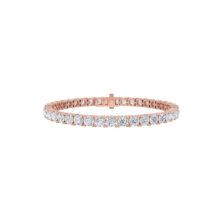 11Cttw Round Shaped Lab Grown Diamond (F/VS) Classic Tennis Bracelet in 14K Gold
