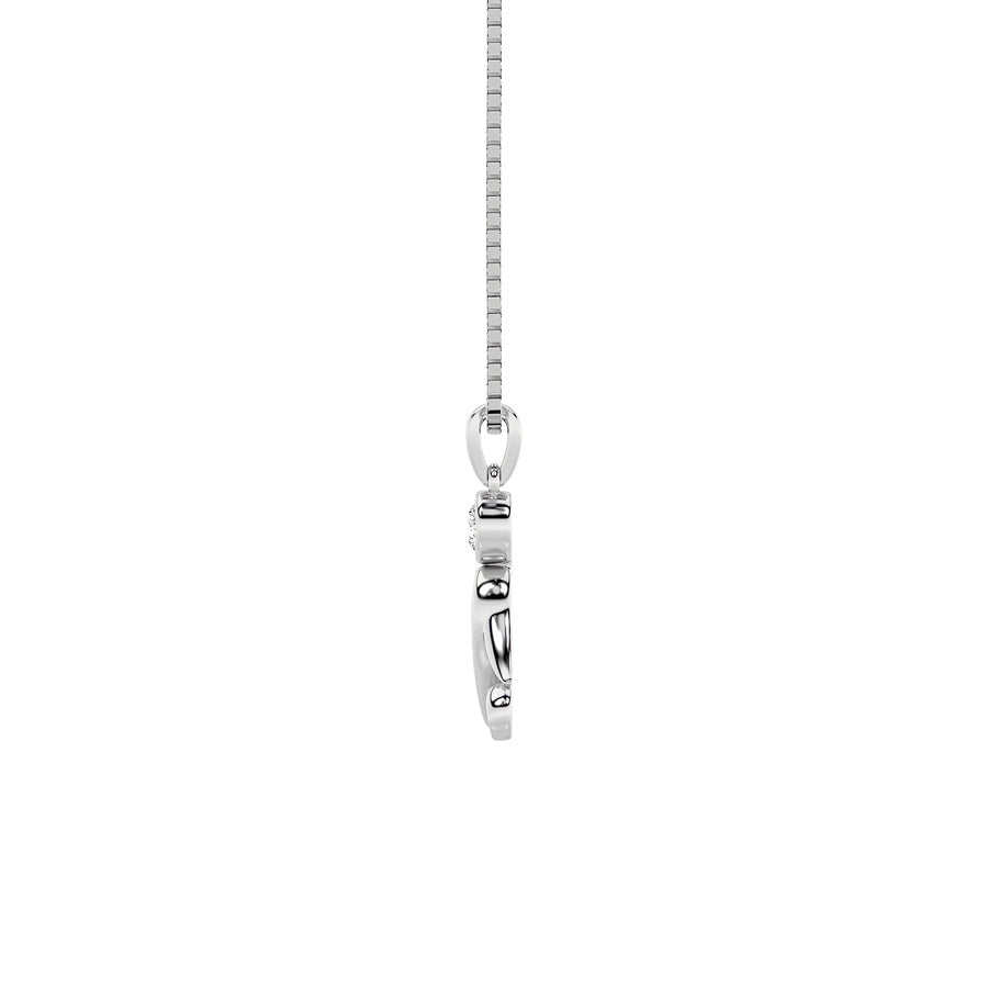 14K White Gold Necklace KJ01418P.RD-0.2-21F