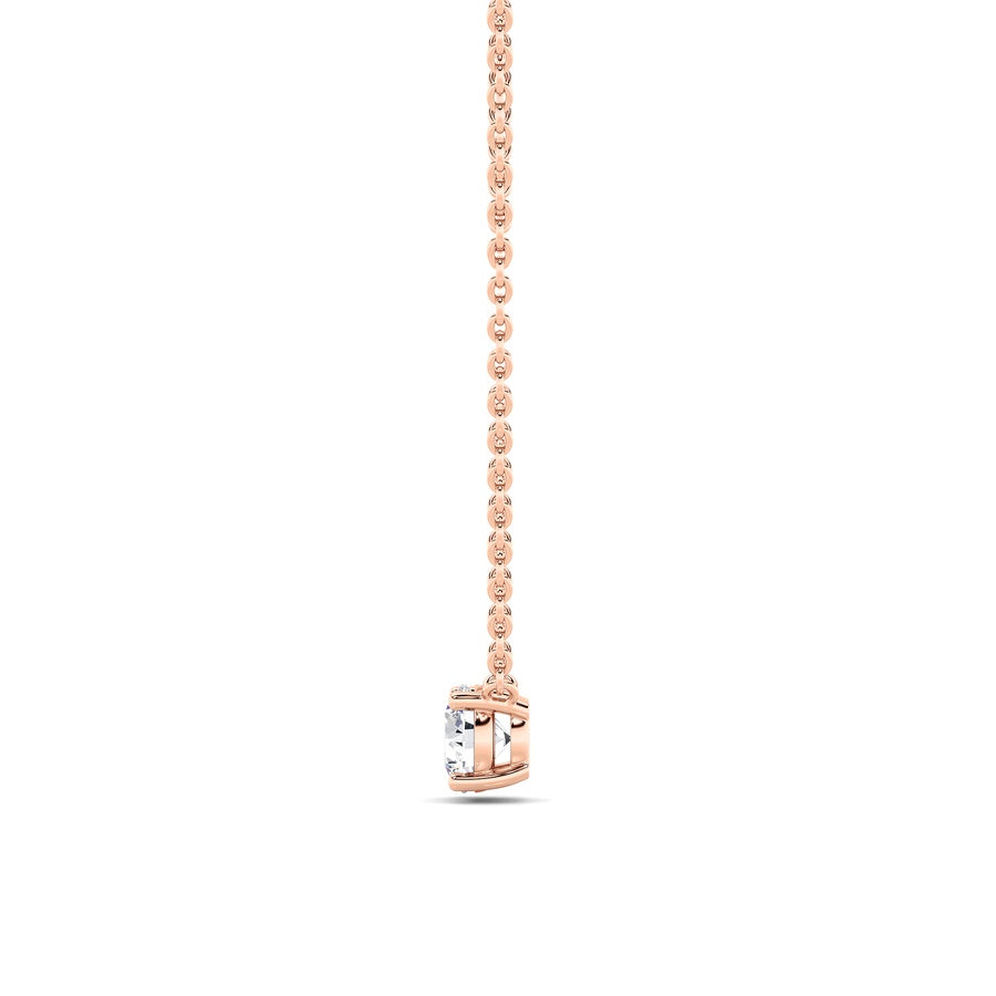 1.5Cttw Round Shaped Lab Grown Diamond (F/VS) Necklace in 14K Gold