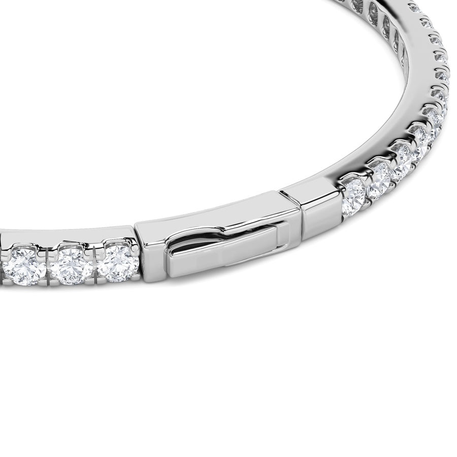 5.5Cttw Round Shaped Lab Grown Diamond (GVS) Bracelet in 14K Gold
