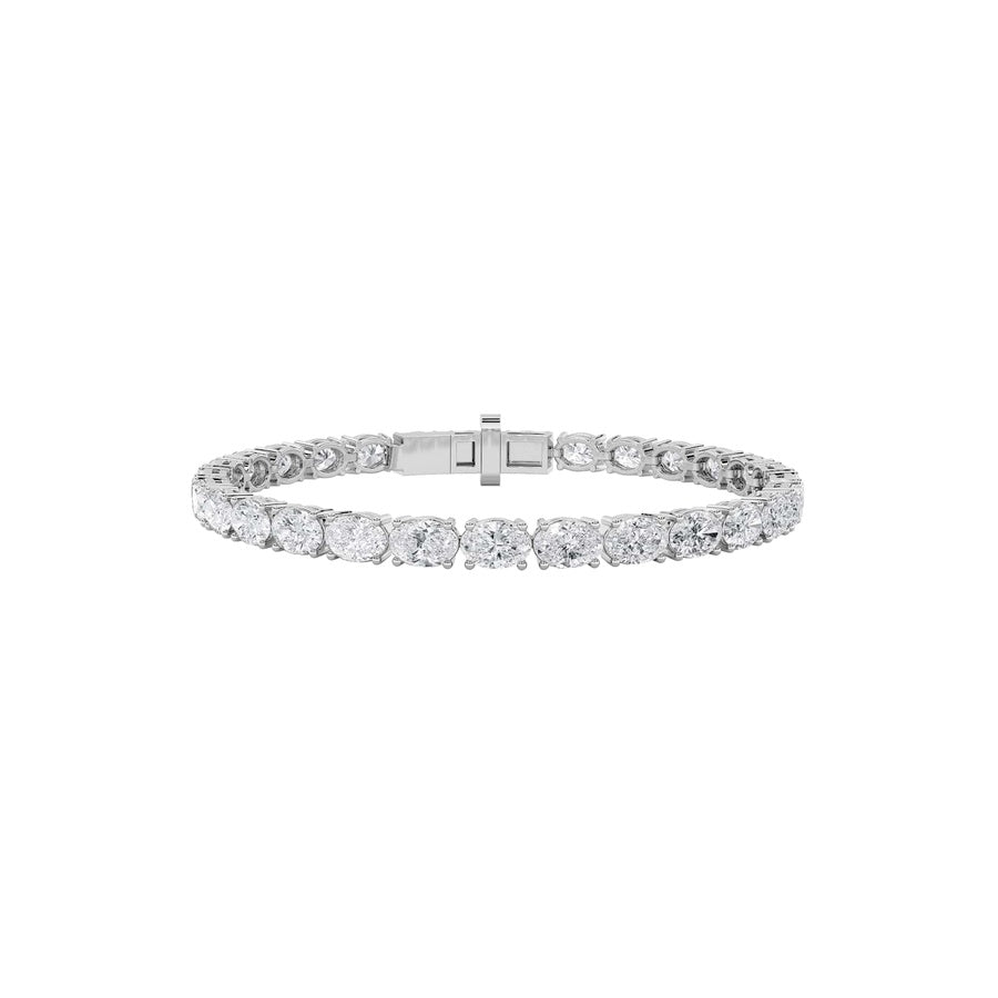 Oval Shape Classic Line Bracelet lab grown diamond