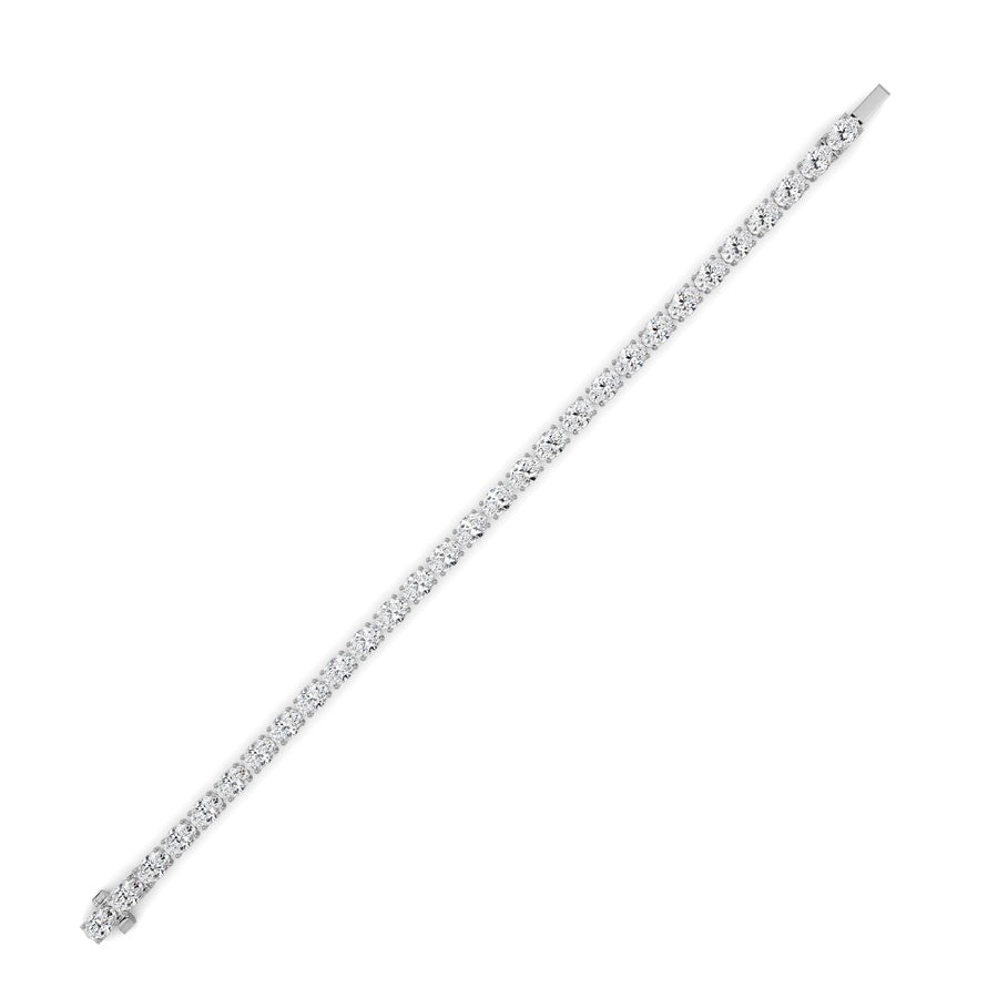 Oval Shape Classic Line Bracelet lab grown diamond
