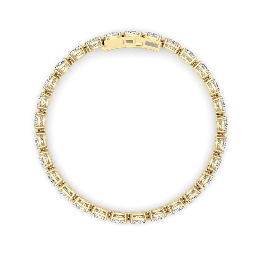 Oval Shape Classic Line Bracelet lab grown diamond