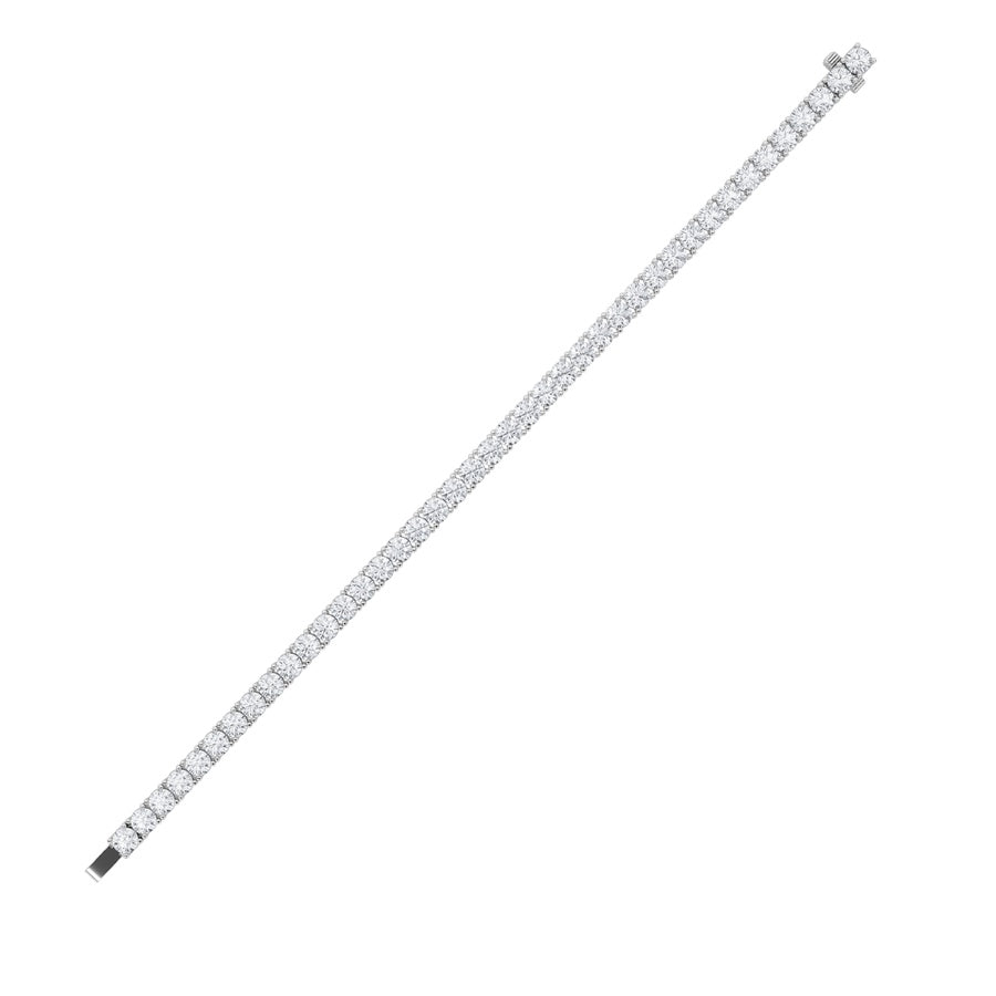 7Cttw Round Shaped Lab Grown Diamond (F/VS) TennisBracelet in 14K Gold