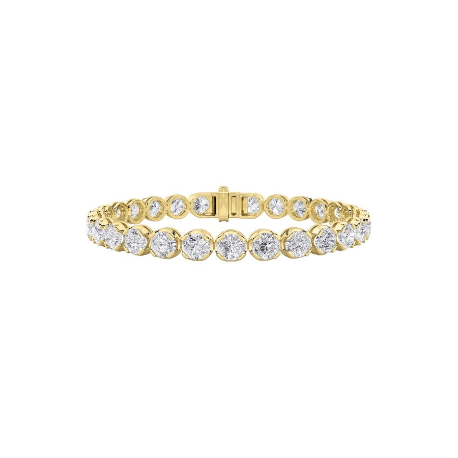 6Cttw Round Shaped Lab Grown Diamond (F/VS) Bracelet in 14K Gold
