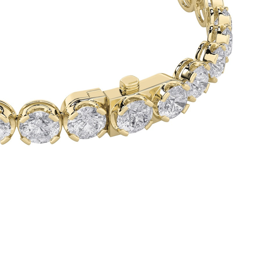 7Cttw Round Shaped Lab Grown Diamond (F/VS) Bracelet in 14K Gold
