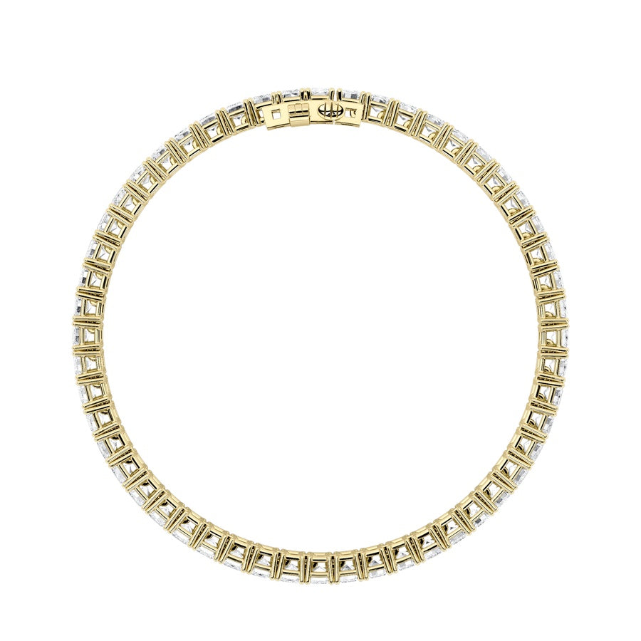 Emerald Shape East West Line Bracelet lab grown diamond