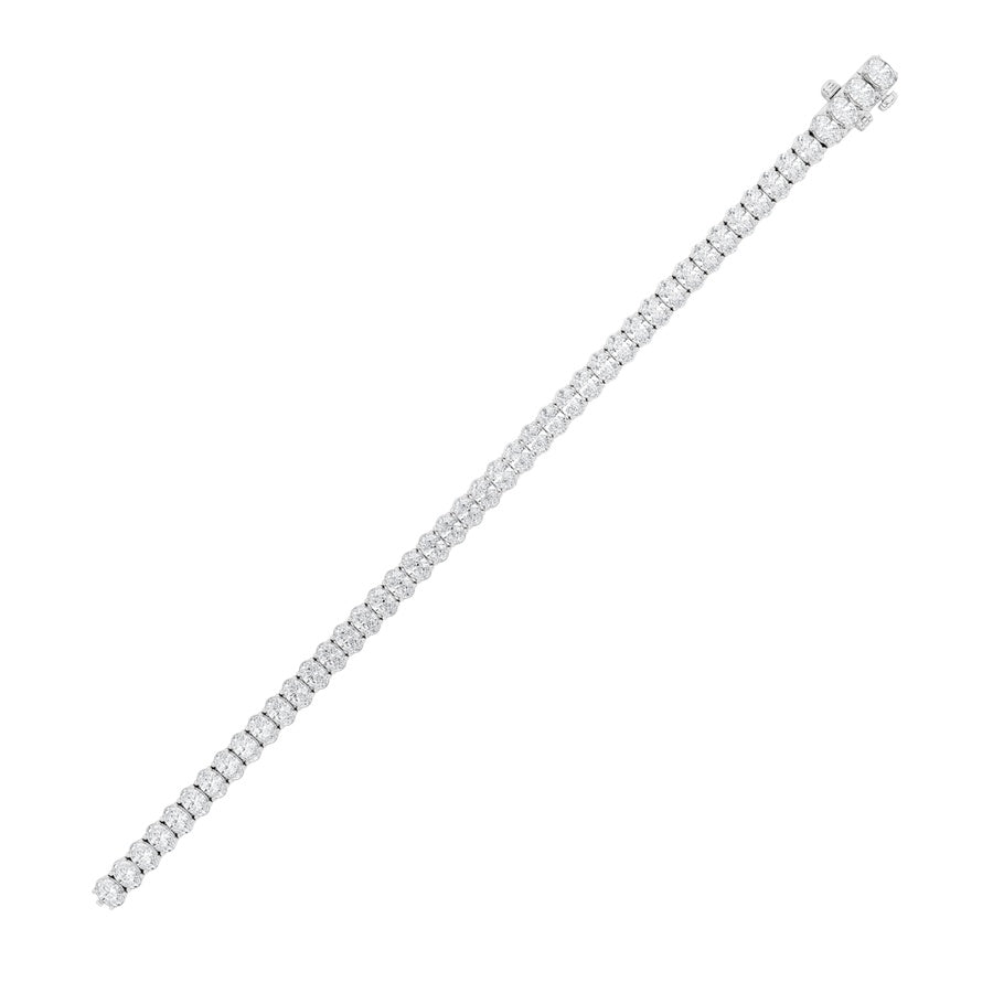 Oval Shape East West Line Bracelet lab grown diamond