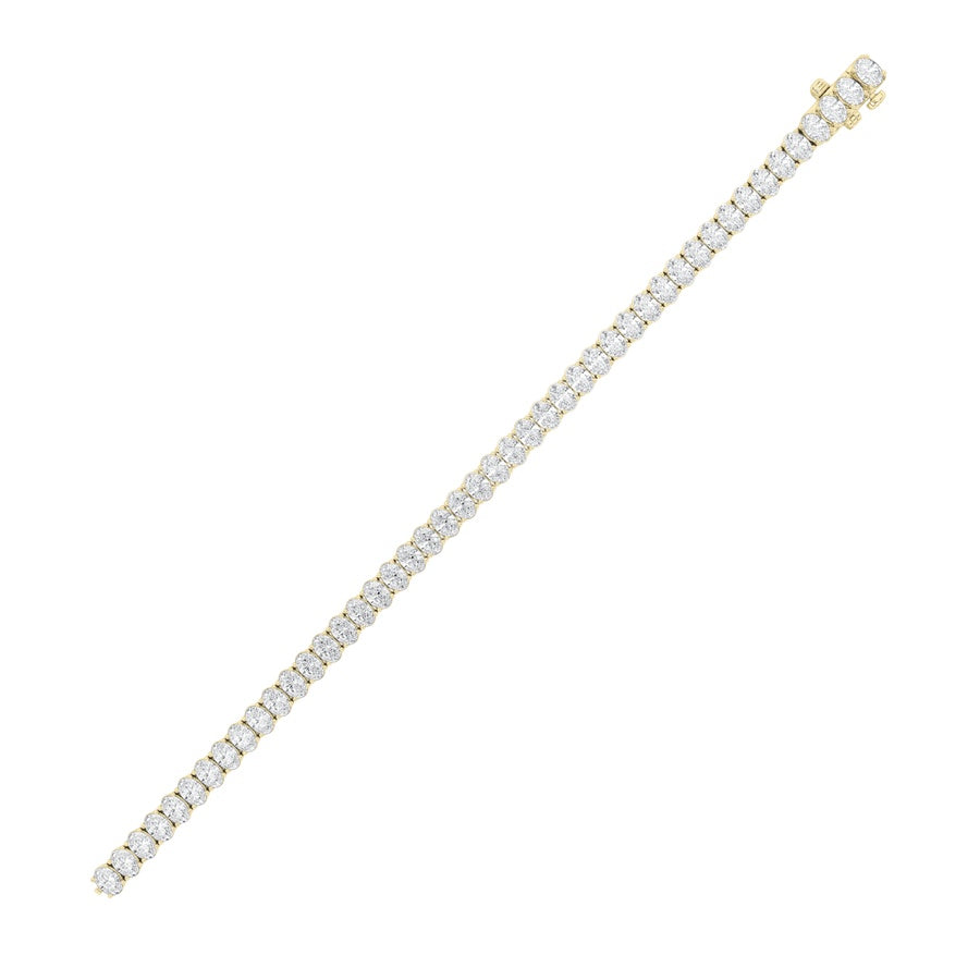Oval Shape East West Line Bracelet lab grown diamond