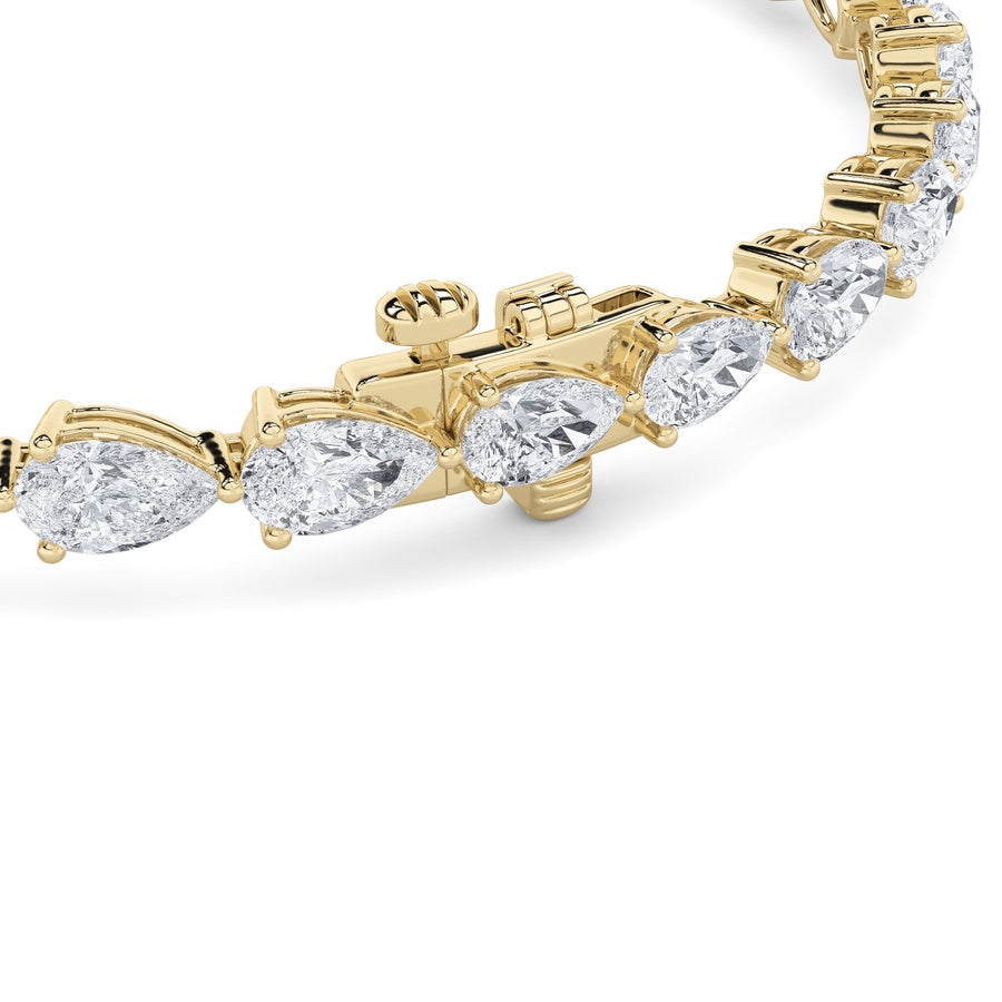 Pear Shape Fancy Line Bracelet lab grown diamond