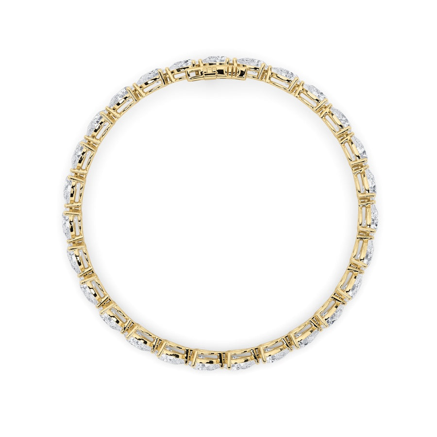 Pear Shape Fancy Line Bracelet lab grown diamond