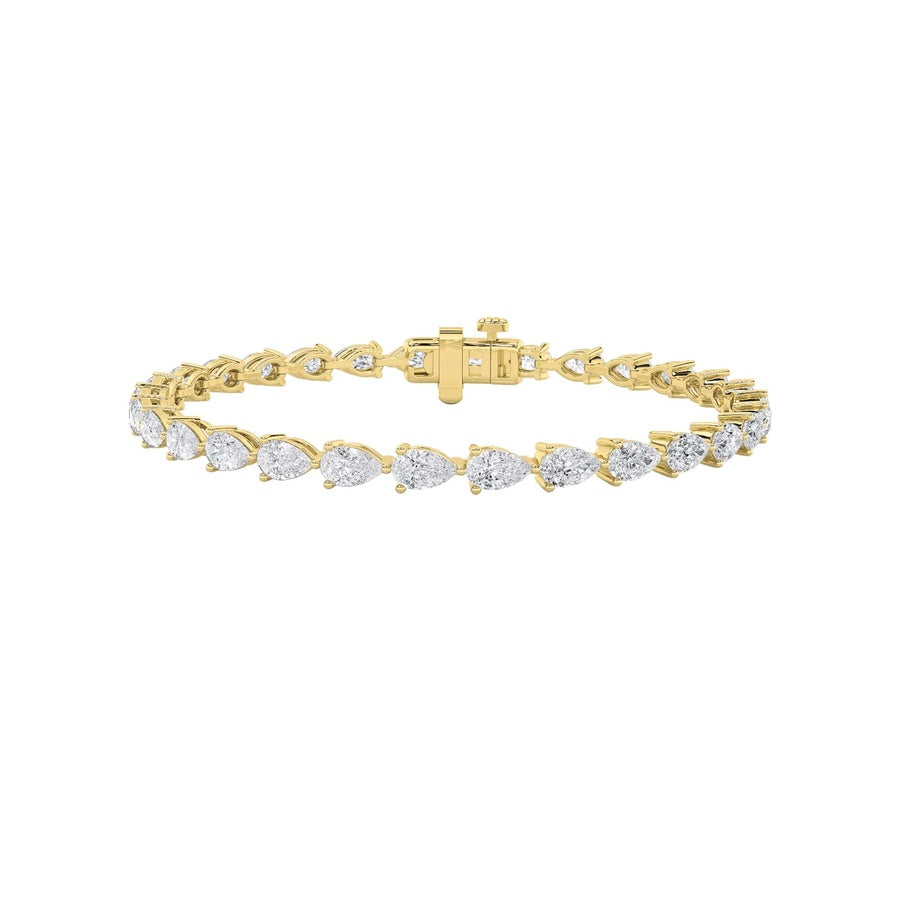 Pear Shape Fancy Line Bracelet lab grown diamond