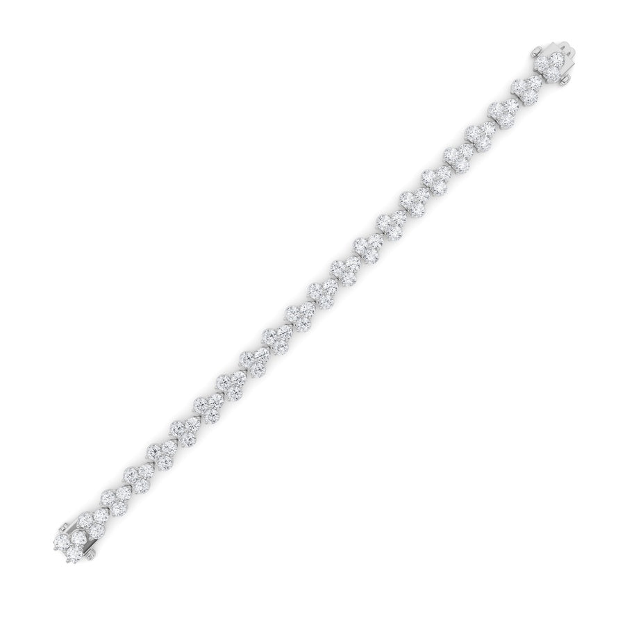 Round Shape Cluster Bracelet lab grown diamond