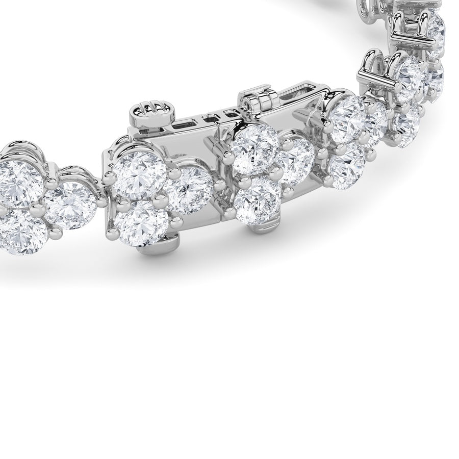 Round Shape Cluster Bracelet lab grown diamond