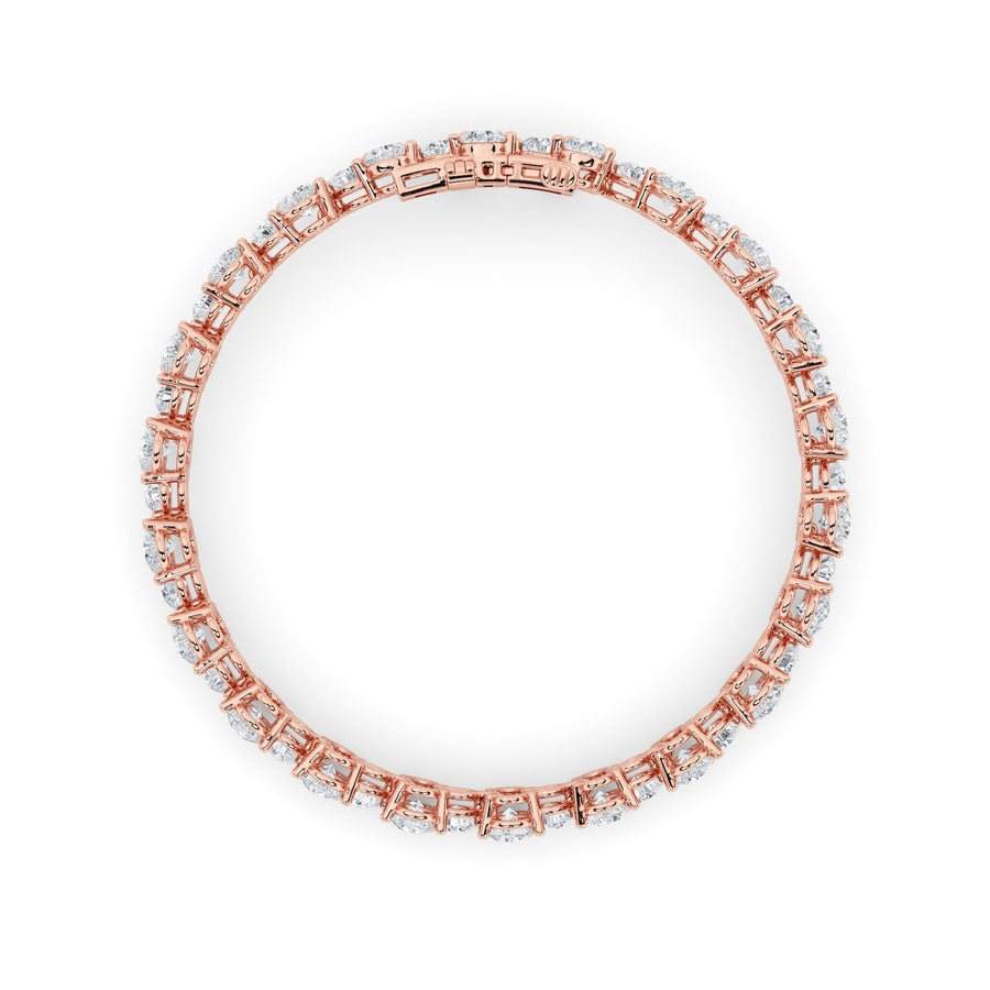 Round Shape Cluster Bracelet lab grown diamond