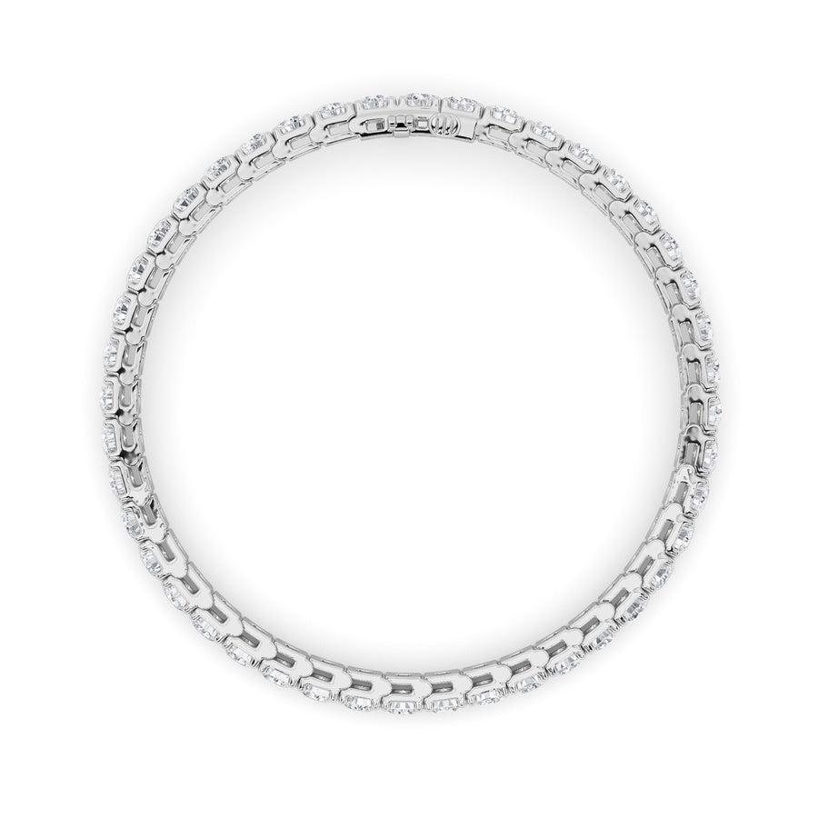 10.25Cttw Round Shaped Lab Grown Diamond (F/VS) Bracelet in 14K Gold