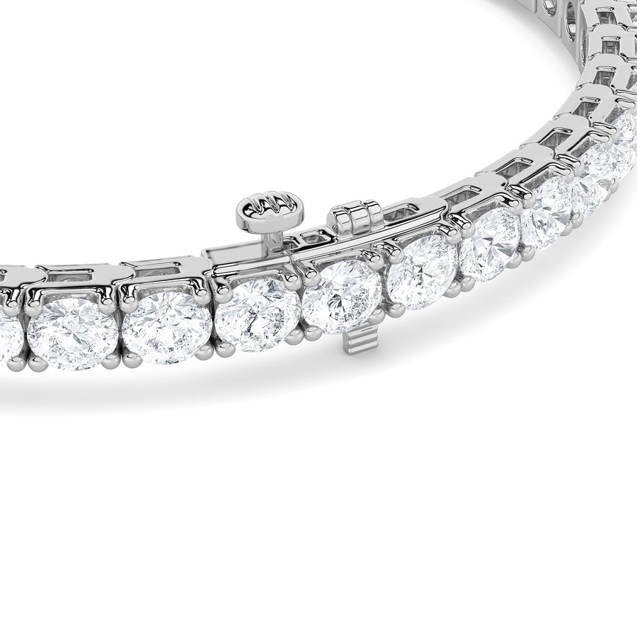 10.25Cttw Round Shaped Lab Grown Diamond (F/VS) Bracelet in 14K Gold