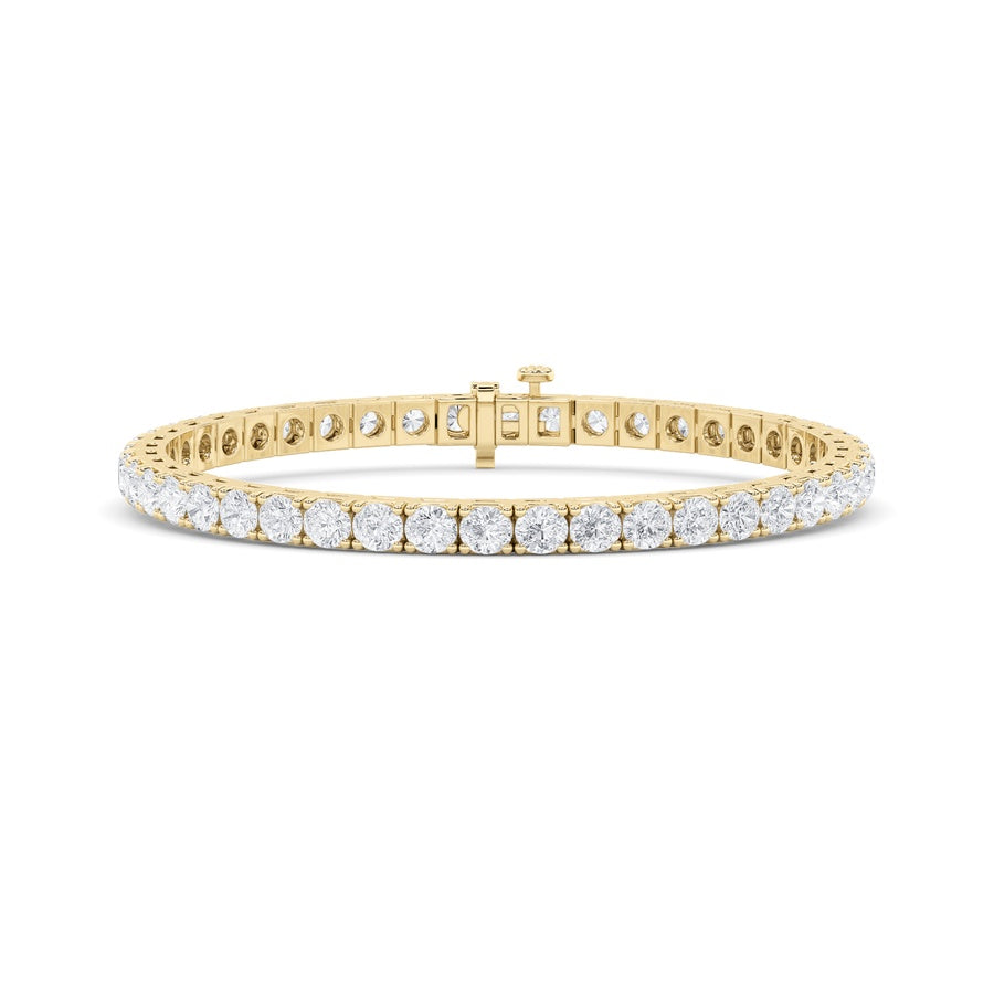 8Cttw Round Shaped Lab Grown Diamond (F/VS) Bracelet in 14K Gold