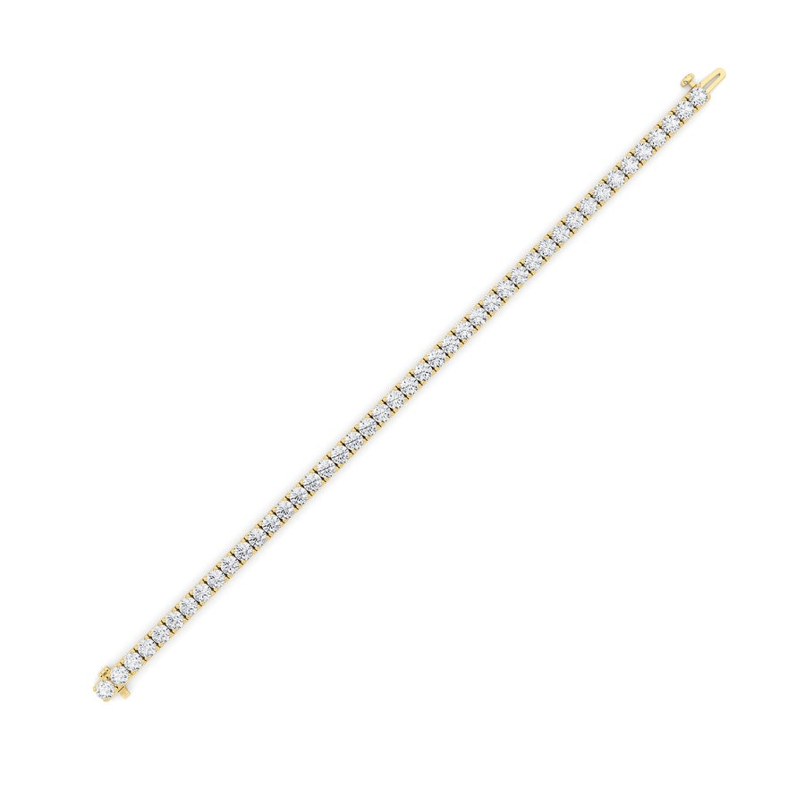 8Cttw Round Shaped Lab Grown Diamond (F/VS) Bracelet in 14K Gold