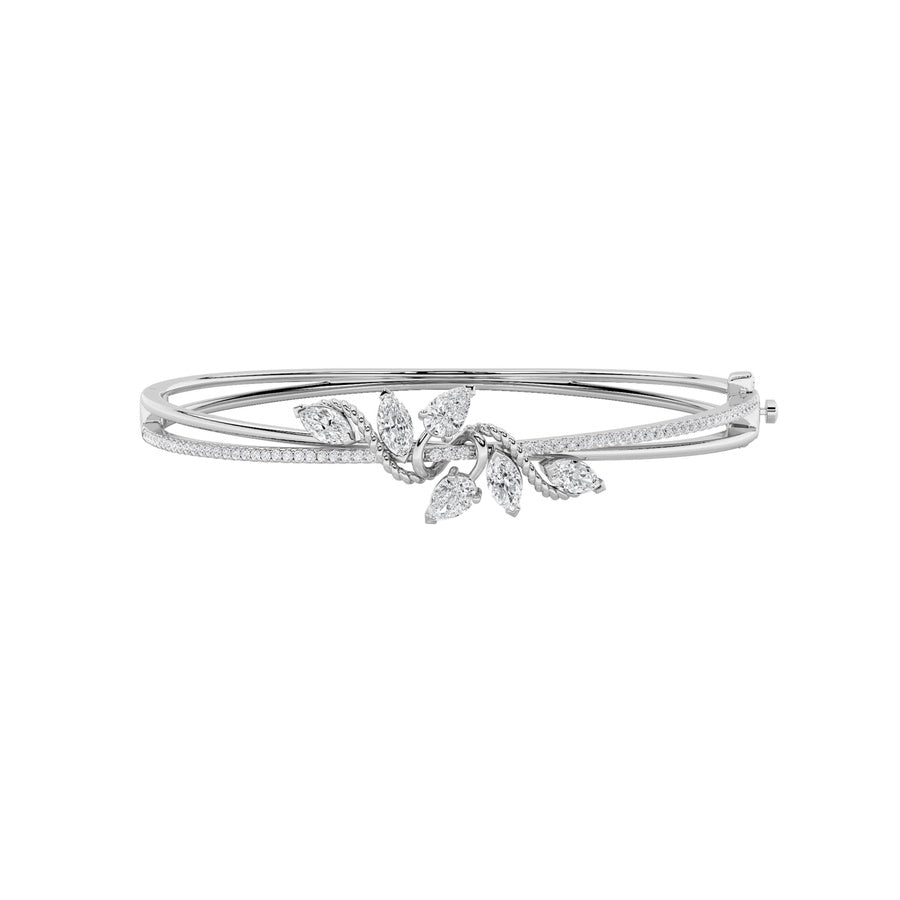 2Cttw Marquise Shaped Lab Grown Diamond (F/VS) Bracelet in 14K Gold