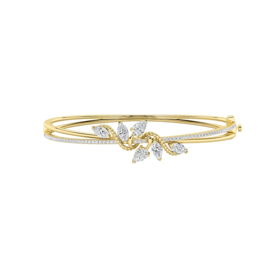 2Cttw Marquise Shaped Lab Grown Diamond (F/VS) Bracelet in 14K Gold