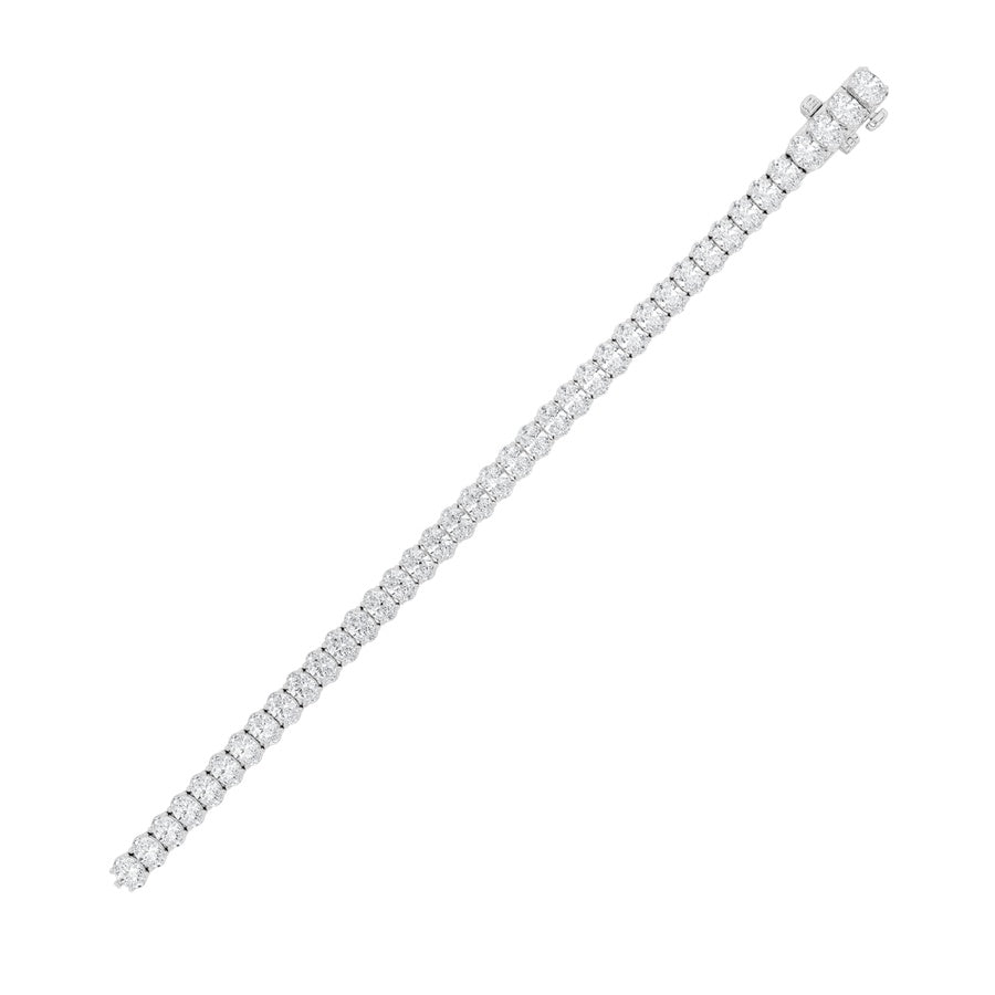 15Cttw Oval Shaped Lab Grown Diamond North South Bracelet in 14K Gold (F/VS)