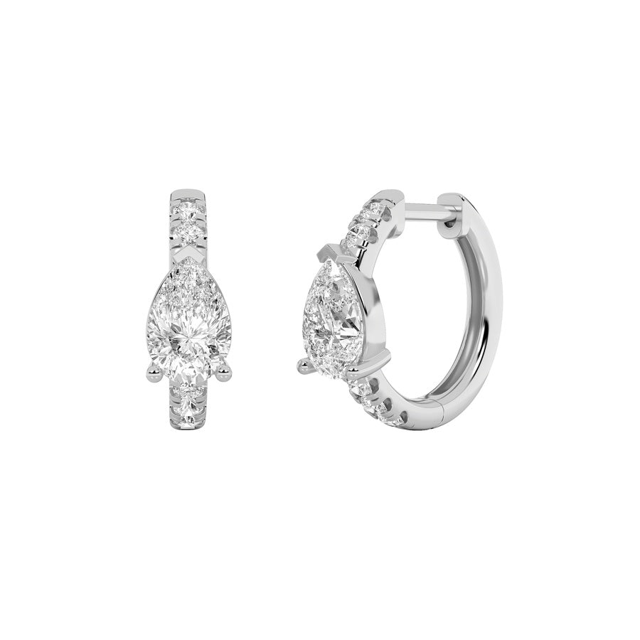 14K White Gold Earring KJ00184H.PS-1.5-21F