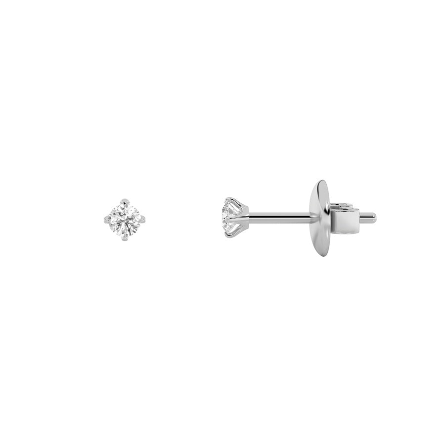 Round Shape Stud Earrings lab grown diamond