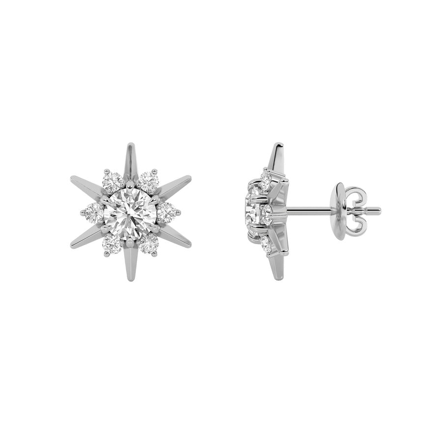 Round Shape Astralis Earrings lab grown diamond