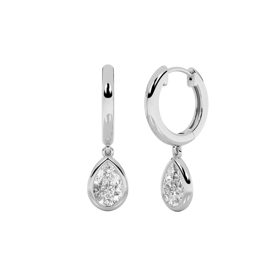 Pear Shape Dangle Earrings lab grown diamond