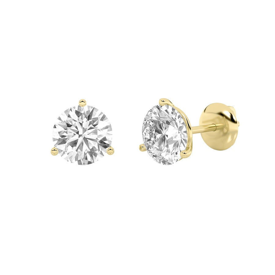 0.5CTW Round Shaped Lab Grown Diamond (F/VS) Stud Earrings in 14K Gold