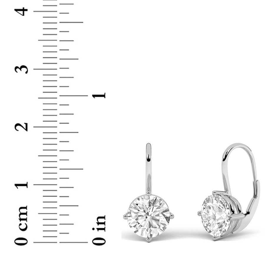 Round Shape Stud Earrings lab grown diamond