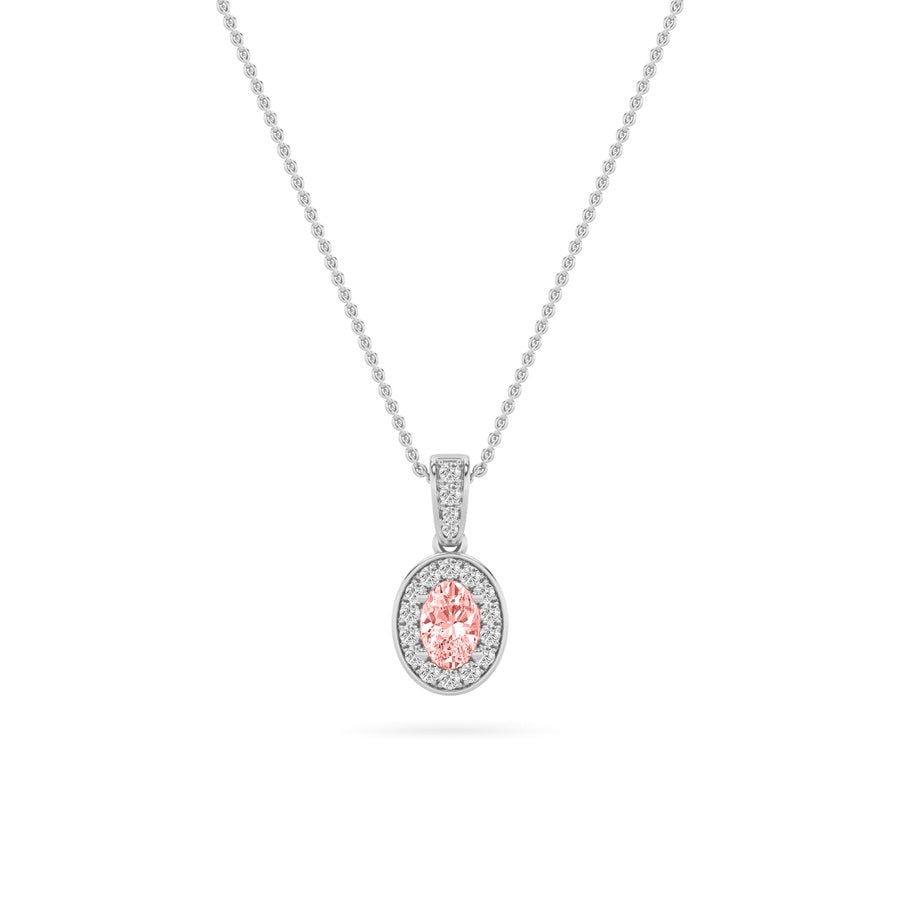 1.3Cttw Oval Shaped Lab Grown Diamond (F/VS) Pendant in 14K Gold