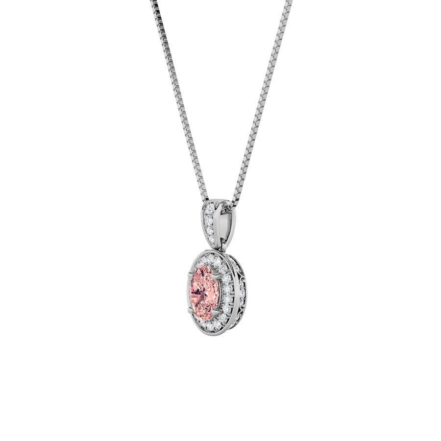 1.3Cttw Oval Shaped Lab Grown Diamond (F/VS) Pendant in 14K Gold