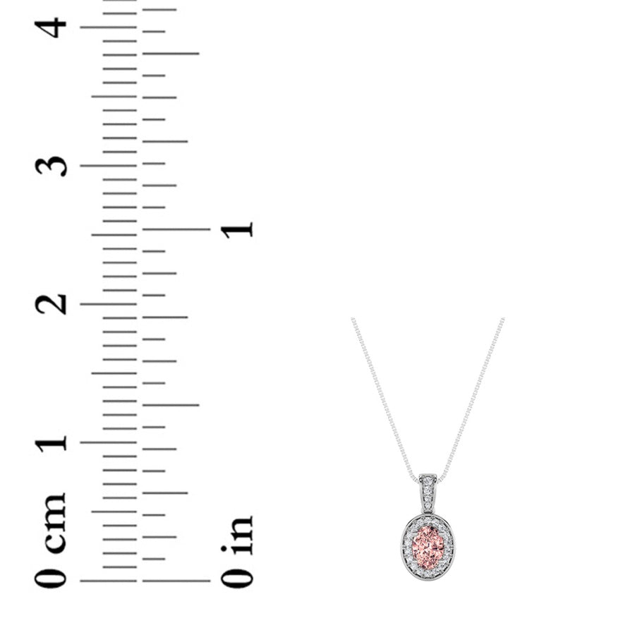 1.3Cttw Oval Shaped Lab Grown Diamond (F/VS) Pendant in 14K Gold