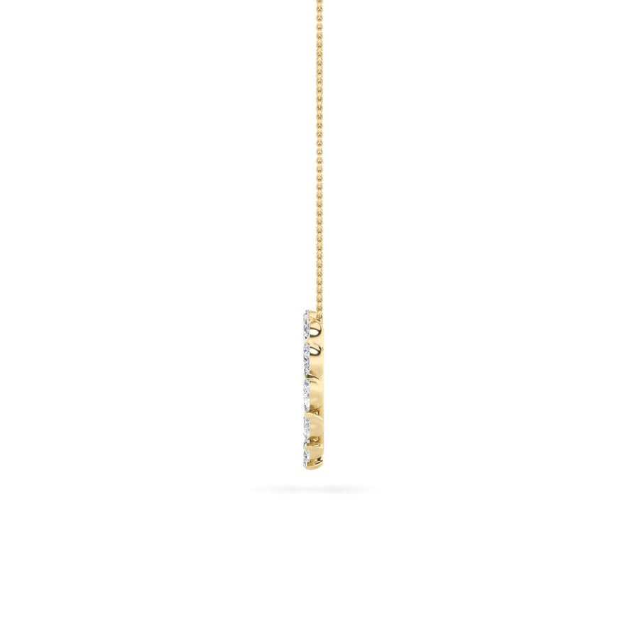 Marquise Shape Circle Necklace lab grown diamond