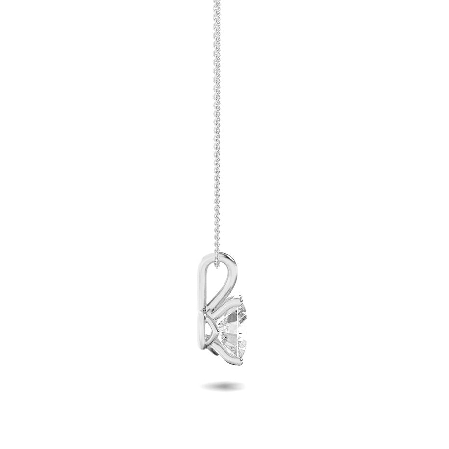 Cushion Shape Split Bale Solitaire Pendant lab grown diamond