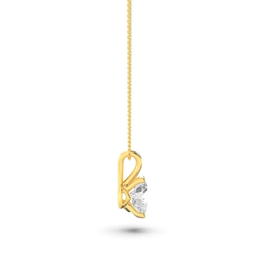Cushion Shape Split Bale Solitaire Pendant lab grown diamond