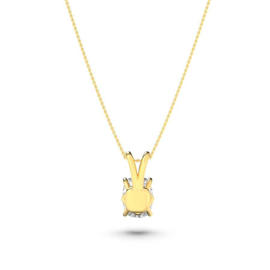 Cushion Shape Split Bale Solitaire Pendant lab grown diamond