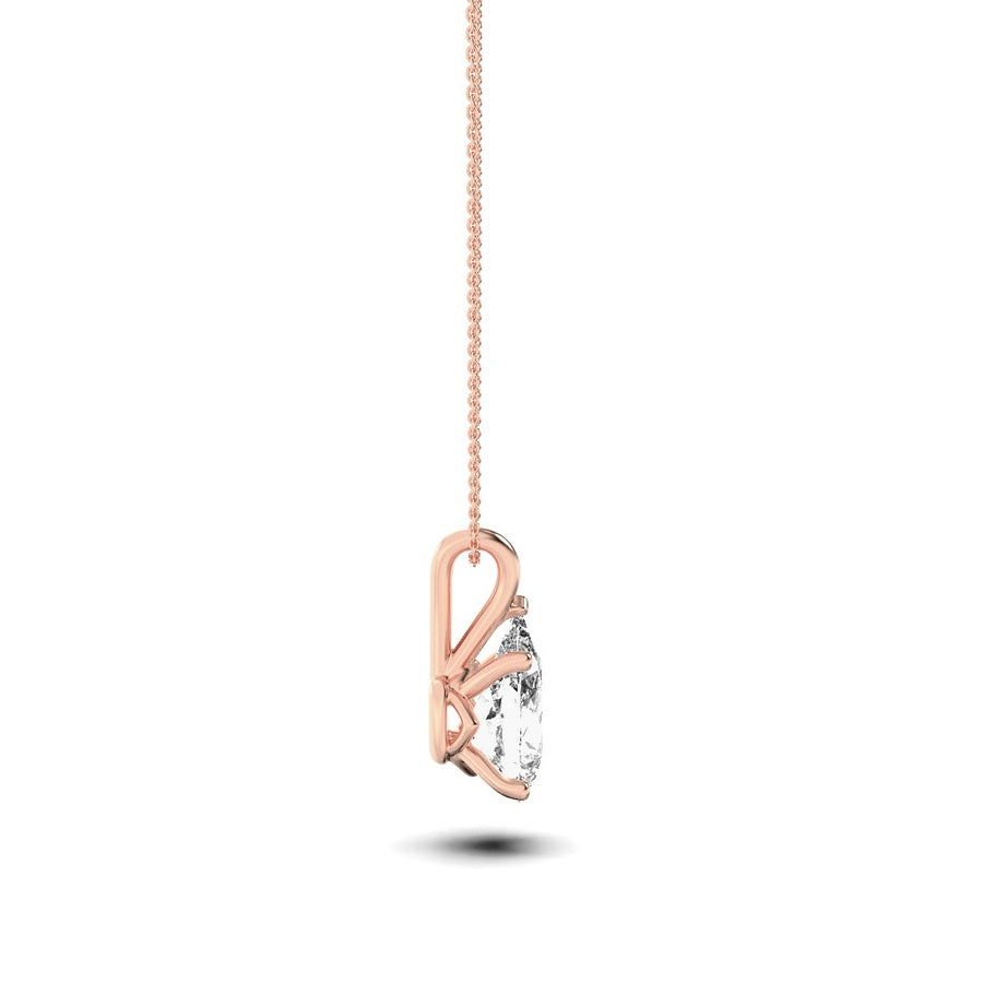 Pear Shape Split Bale Solitaire Pendant lab grown diamond