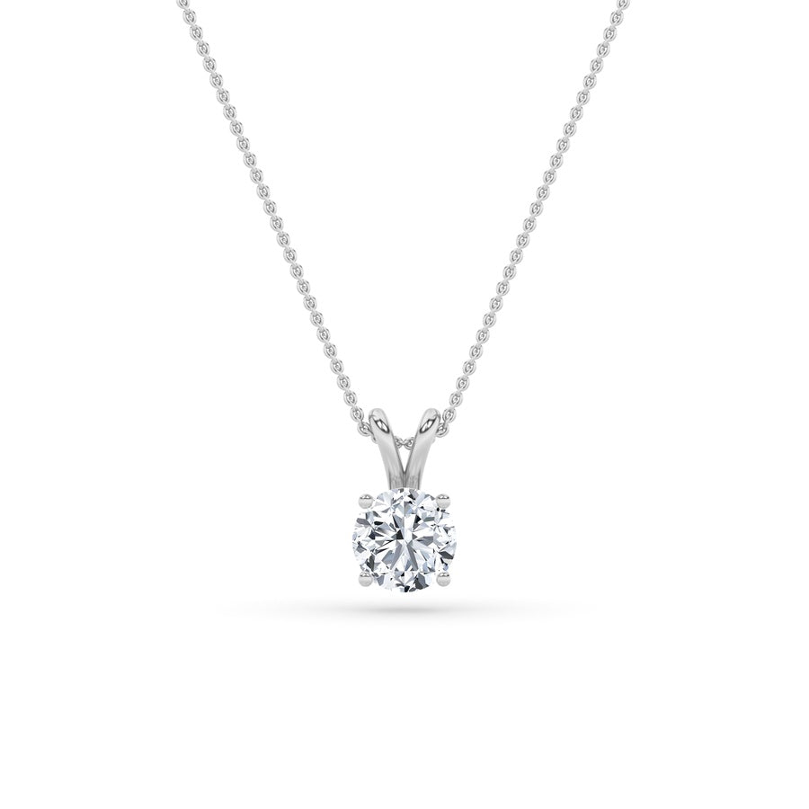 Round Shape Split Bale Solitaire Pendant lab grown diamond