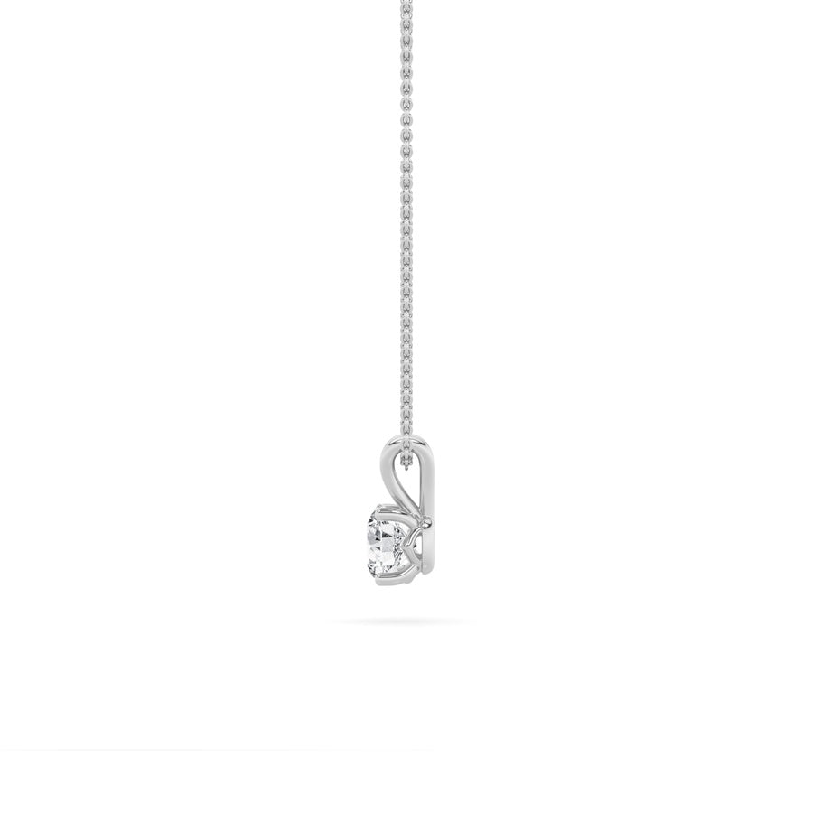 Round Shape Split Bale Solitaire Pendant lab grown diamond