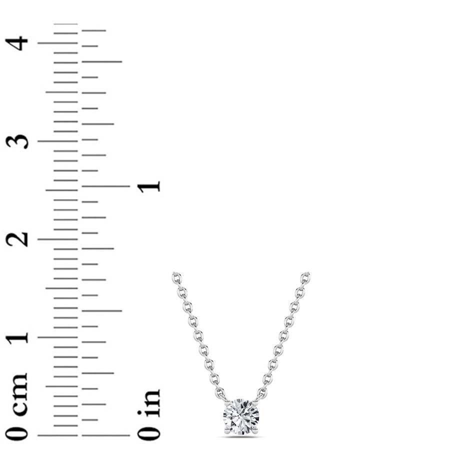 Round Shape Solitaire Necklace lab grown diamond